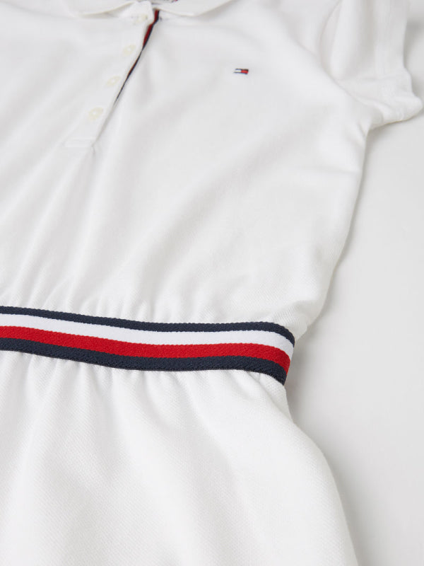 Global Stripe  Polo Dress S/S White / 4