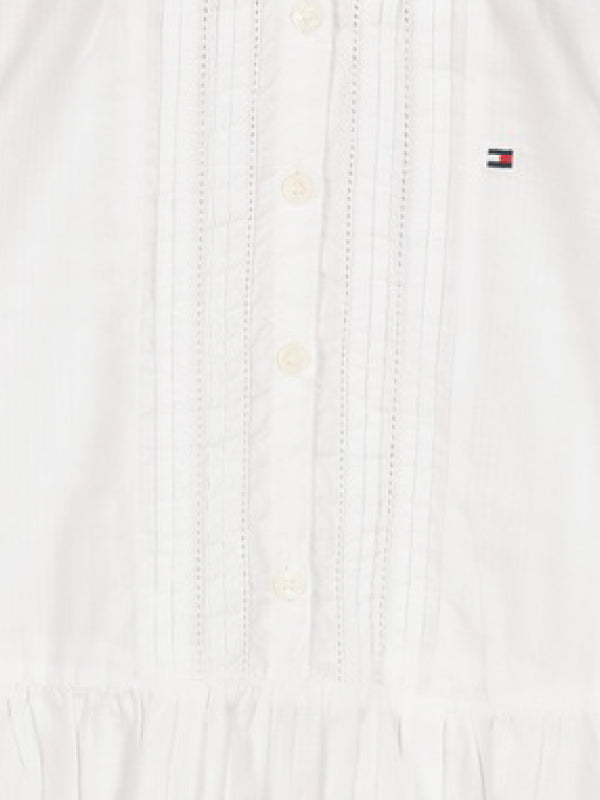 Tonal Check Dress L/S White / 10