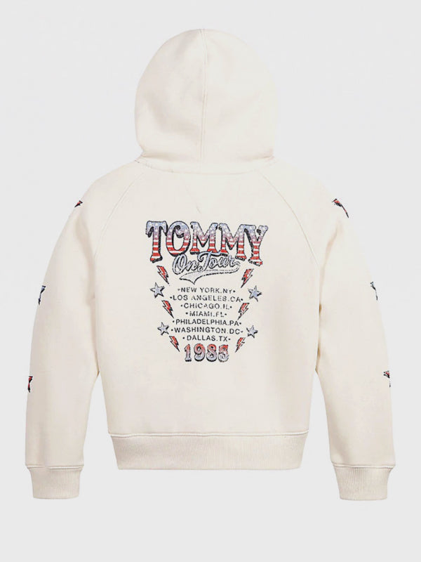 On Tour Graphic Hoodie Ivory Petal / 10