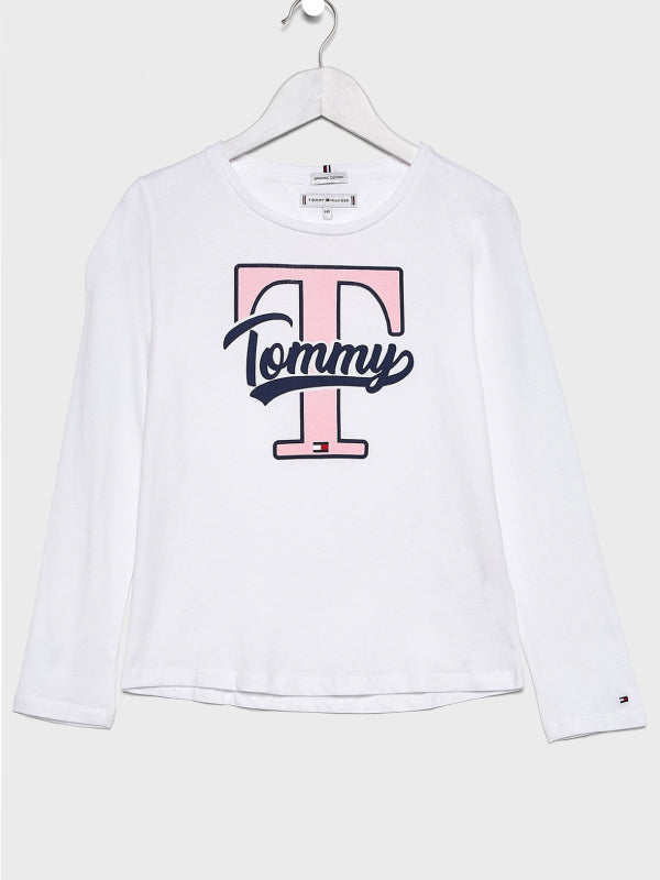 Varsity Graphic Tee L/S White / 10