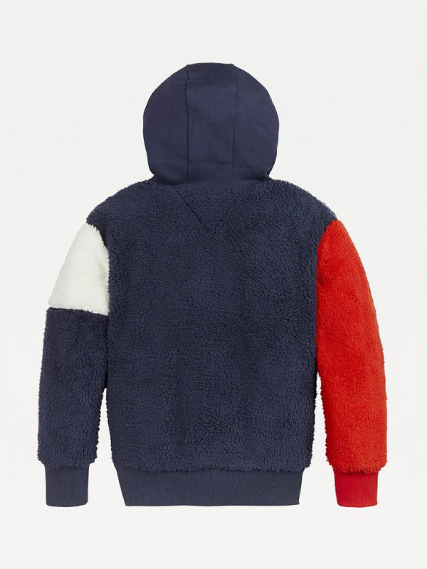 U Colorblock Teddy Hoodie Twilight Navy / 10