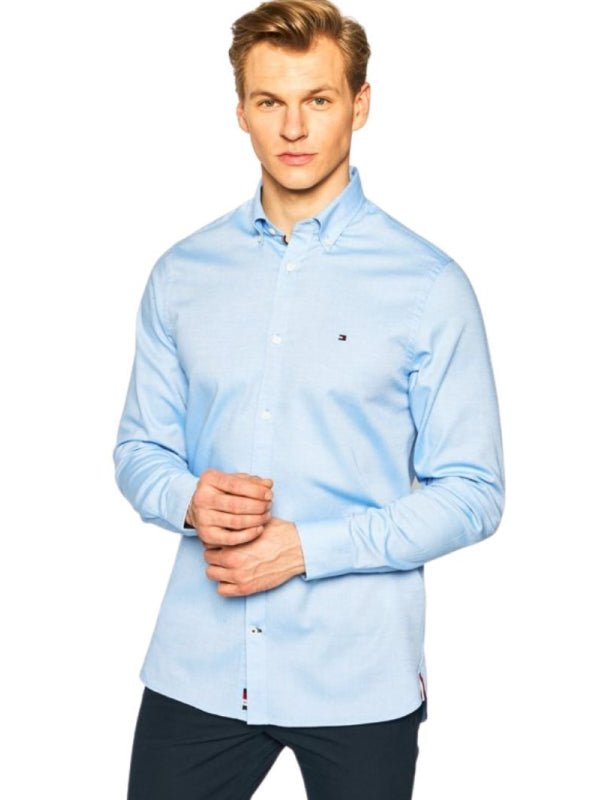 Slim Flex Essential Dobby Shirt Copenhagen Blue / L