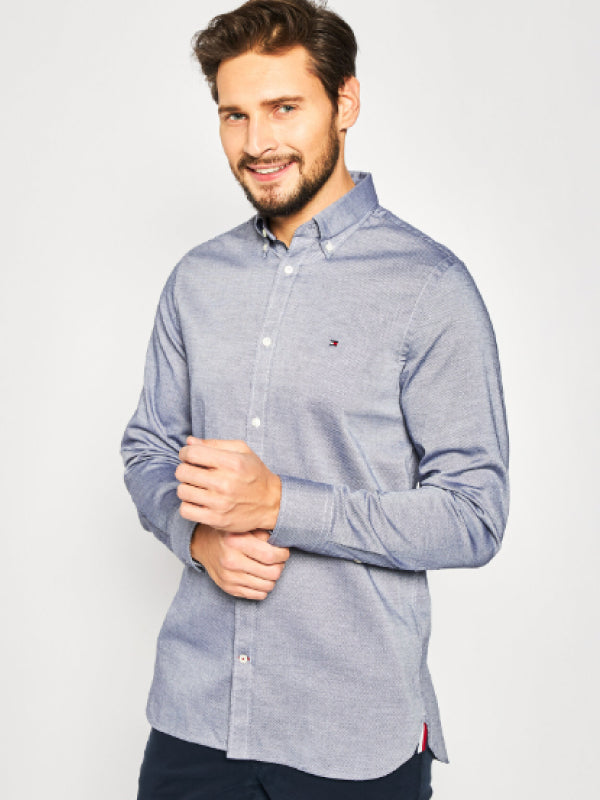 Slim Flex Essential Dobby Shirt Desert Sky / L