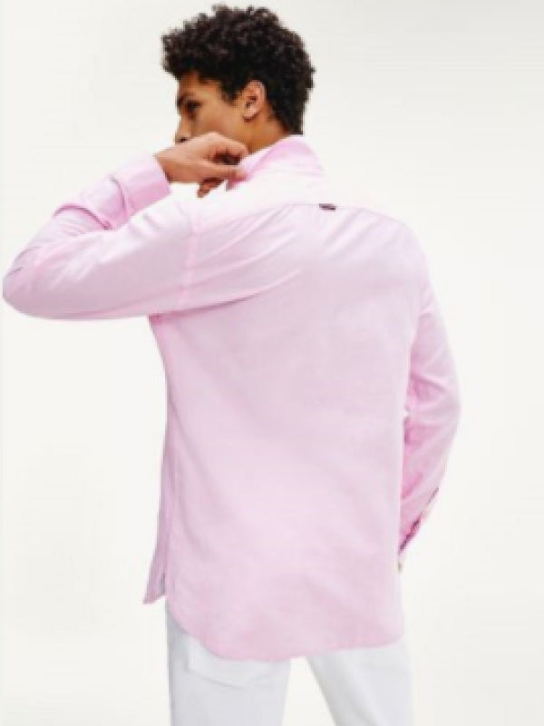 Cotton Linen Twill Shirt Taffy Pink / L