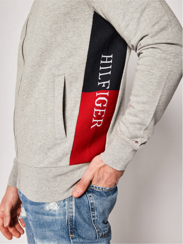 Hilfiger Intarsia Zip Through MEDIUM GREY HEATHER / L