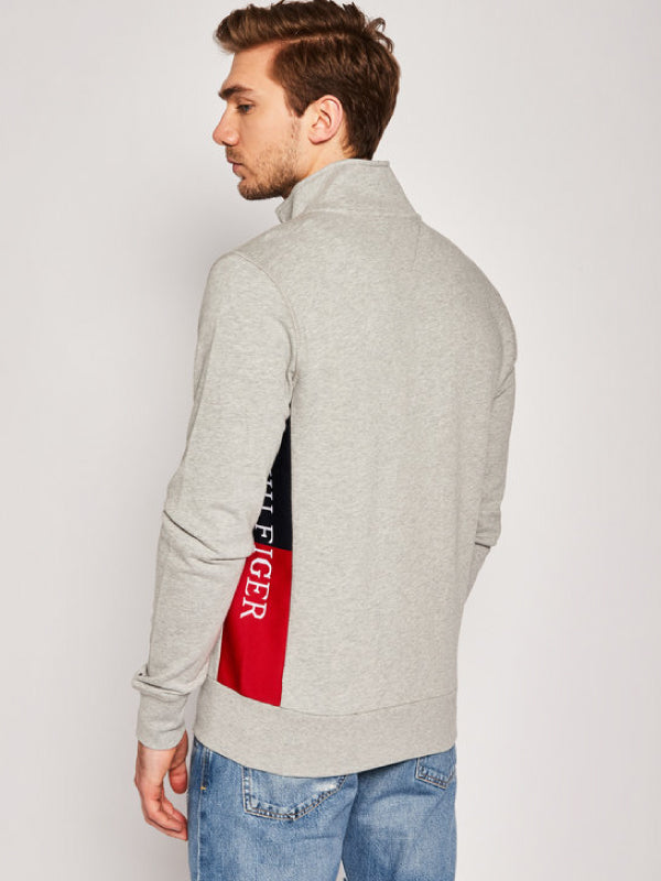 Hilfiger Intarsia Zip Through MEDIUM GREY HEATHER / L