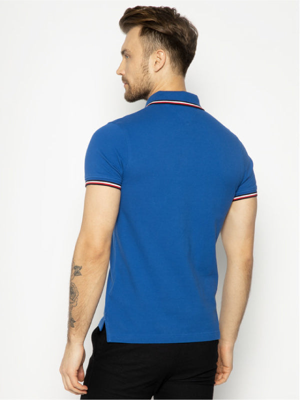 Core Tommy Tipped Slim Polo PHTHALO BLUE / L