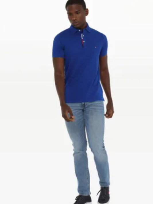 Rwb Placket Structure Slim Polo PHTHALO BLUE / L