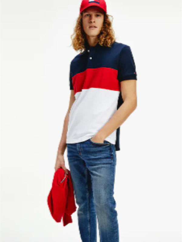 Colorblock Regular Polo DESERT SKY / PRIMARY RED / MULTI / L