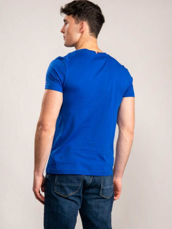 Block Stripe Hilfiger Tee PHTHALO BLUE / L