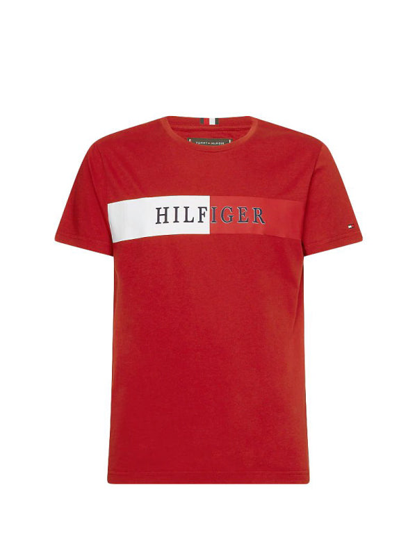 Block Stripe Hilfiger Tee REGATTA RED / L