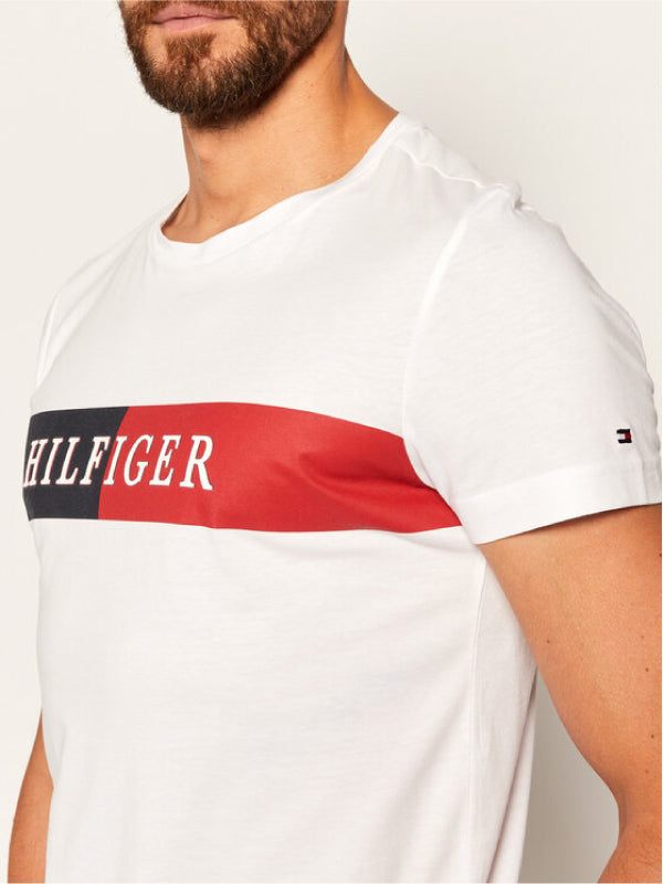 Block Stripe Hilfiger Tee WHITE / L