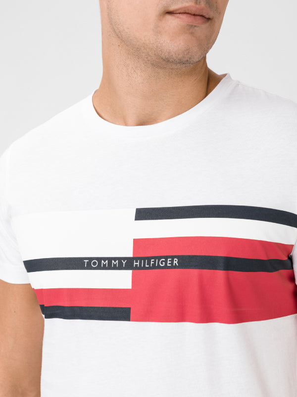 Abstract Stripe Tee WHITE / L