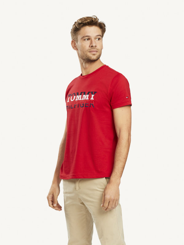 Corp Texture Embro Tee PRIMARY RED / L