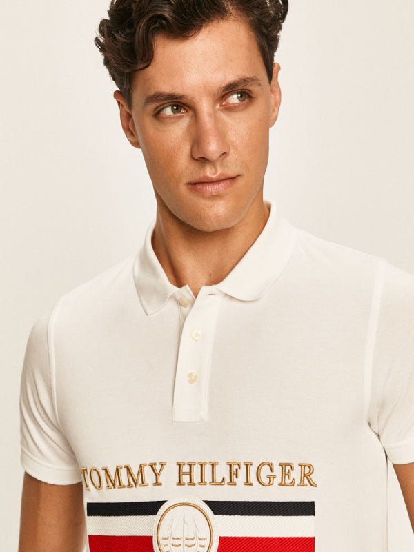 Icon Embroidery Slim Polo WHITE / L