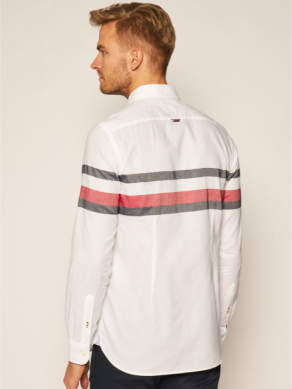 Slim Global Stripe Shirt White / Multi / L