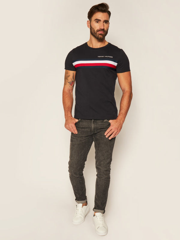 Global Stripe Tee DESERT SKY / L