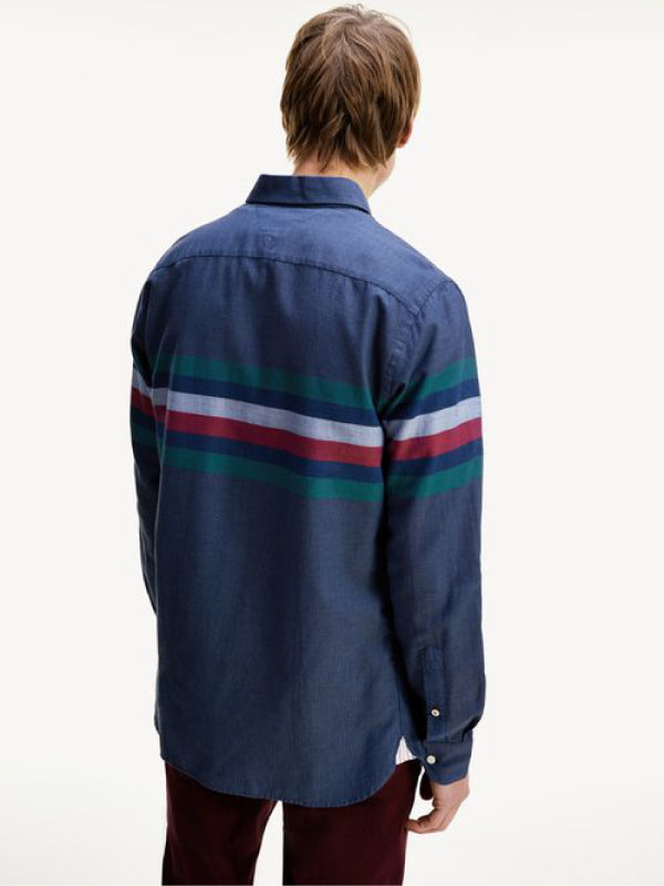 Icon Global Stripe Shirt Carbon Navy / Multi / L