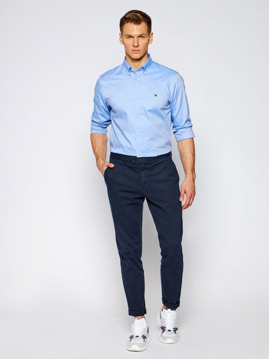 2 Mb Stretch Oxford Shirt Lightblue / L