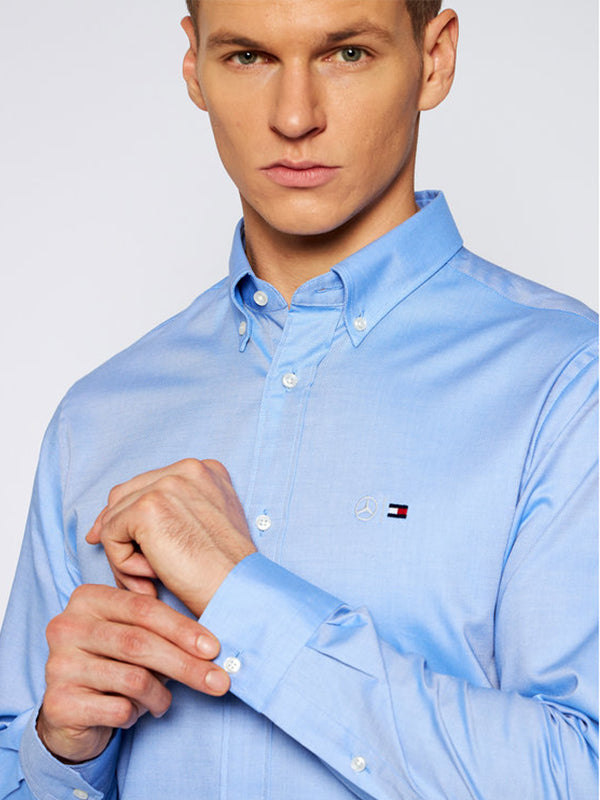 2 Mb Stretch Oxford Shirt Lightblue / L