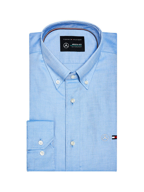 2 Mb Stretch Oxford Shirt Lightblue / L