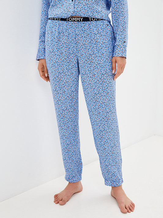 Cuffed Pant Print Light Iris Blue / LG