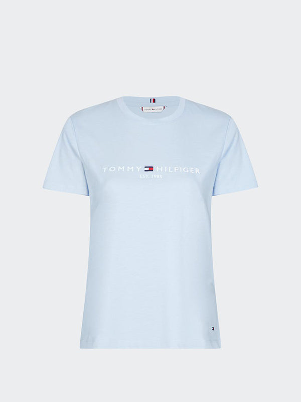 New Th Ess Hilfiger C-Nk Tee Ss BREEZY BLUE / L