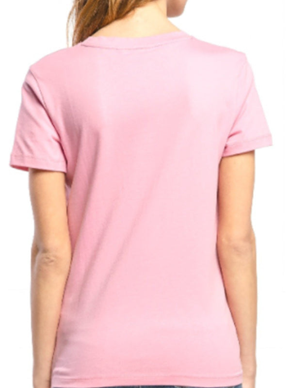 New Th Ess Hilfiger C-Nk Tee Ss MATTE PINK / L