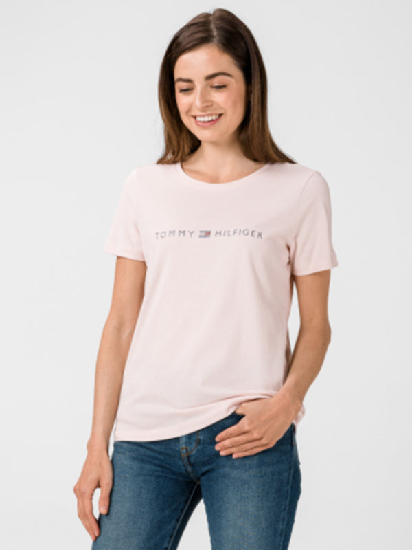 Tiara Regular Round-Nk Tee Ss PALE PINK / L