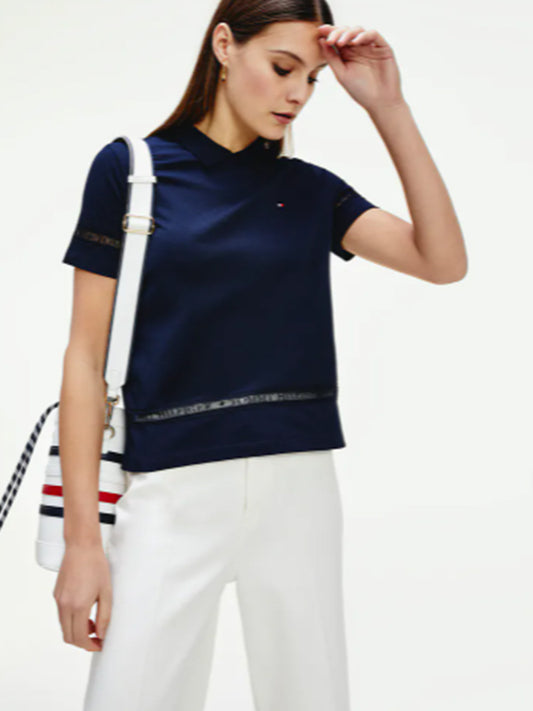 Th Cool Vera Relaxed Polo Ss DESERT SKY / L