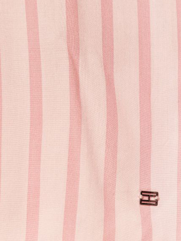 Danee Half Placket Blouse Ls BRETON STP /  FROSTED PINK / 42