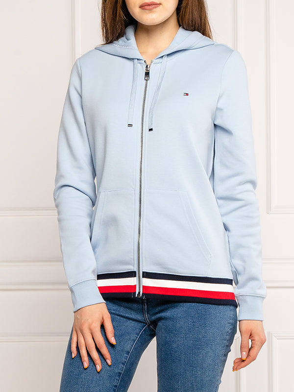 Zip-Through Hoodie BREEZY BLUE / L