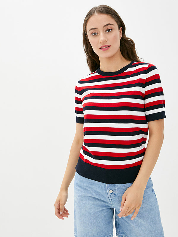 Noora  Structure Stp C-Nk Swt Ss WE BRETON STP PRIMARY RED / WHITE / L