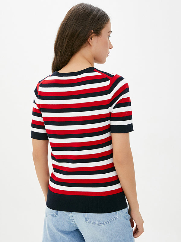 Noora  Structure Stp C-Nk Swt Ss WE BRETON STP PRIMARY RED / WHITE / L