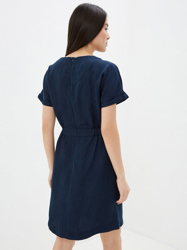 Linen Tencel Ss Dress Desert Sky 654-920 / 42