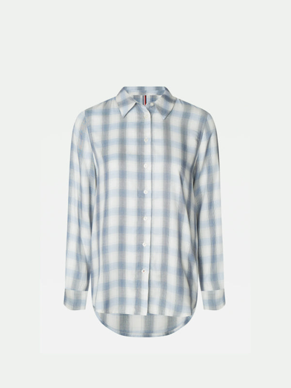 Shira Check Shirt Ls SHADOW CHECK SMALL BLUE / 42