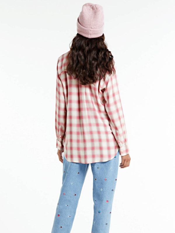 Shira Check Shirt Ls SHADOW CHECK SMALL PINK / 42