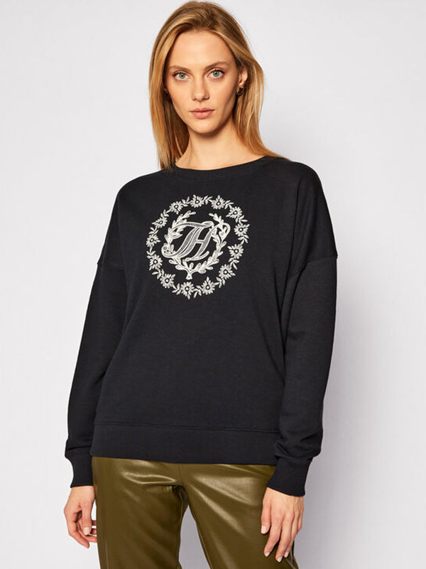 Oversized Floral Th Sweatshirt Desert Sky / L