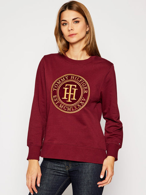 Regular C-Nk Th Sweatshirt Ls Deep Rouge / L