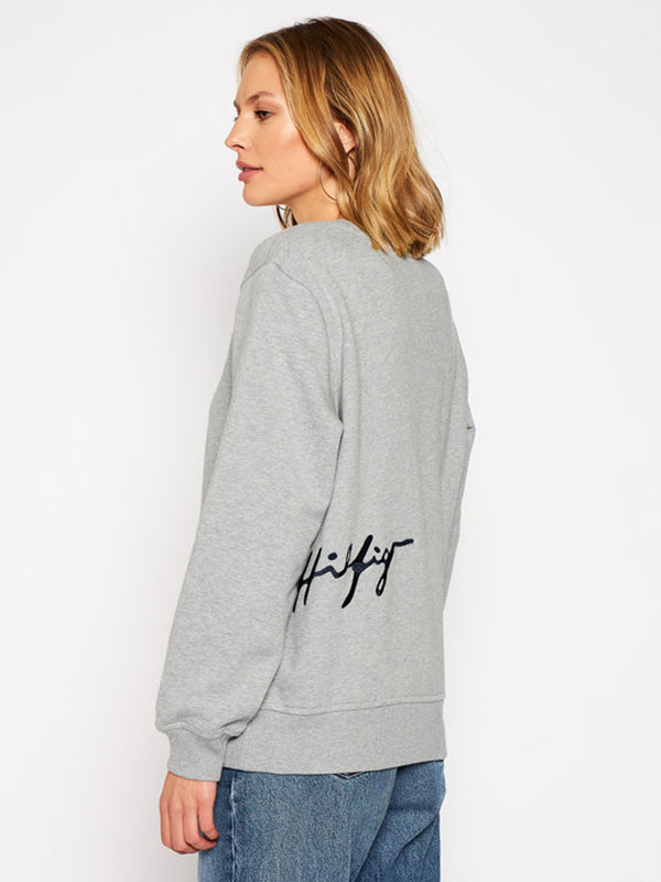 Regular C-Nk Script Sweatshirt Light Grey Heather / L