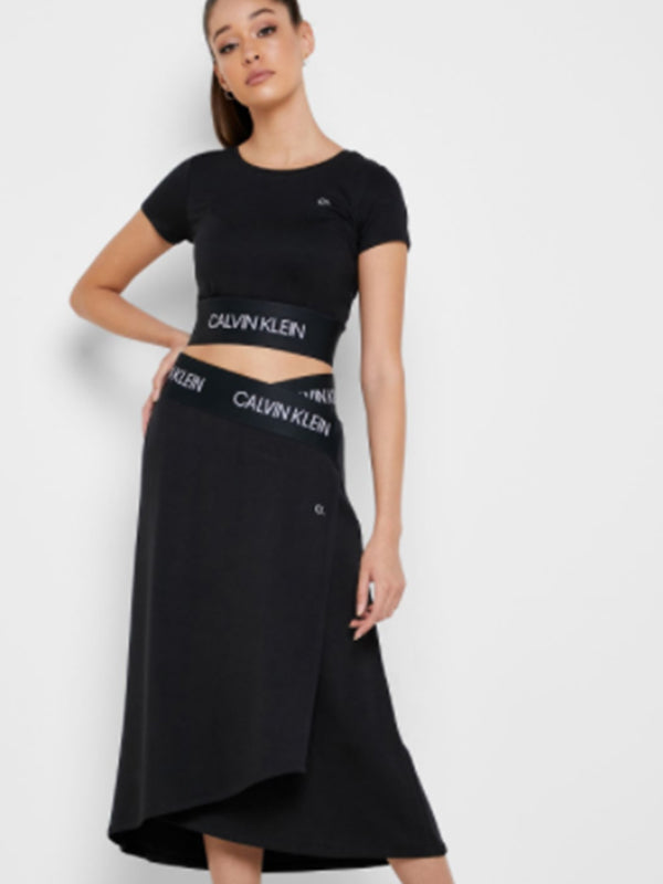 Midi Wrap Skirt CK Black / L