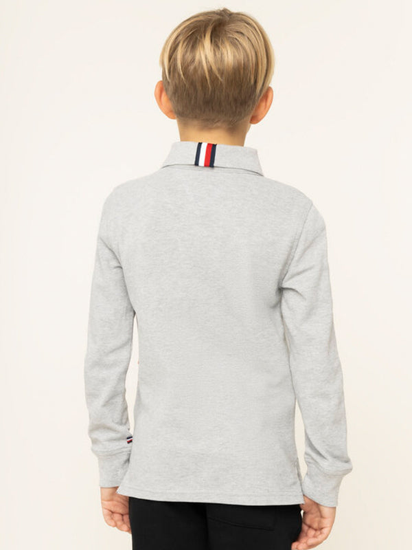 Colorblock Polo L/S Grey Htr / 10