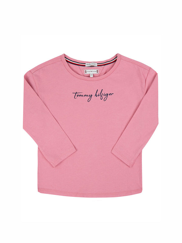 Sequins Graphic Tee L/S Cashmere Rose / 10