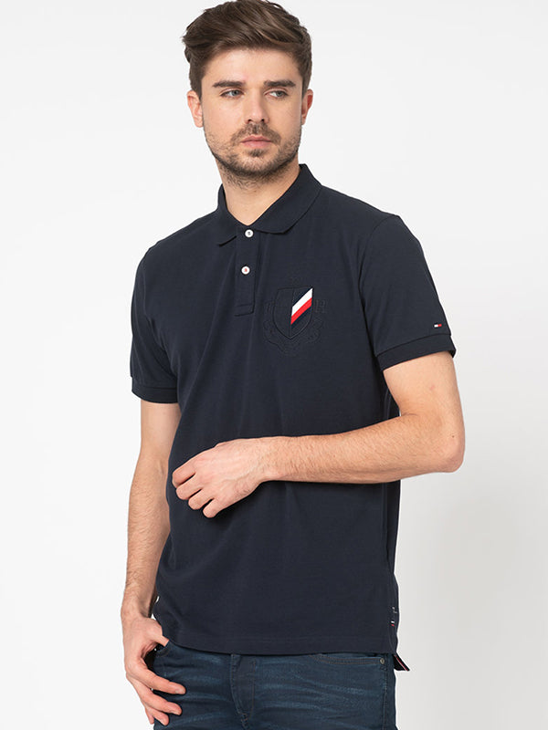 Solid Badge Regular Polo SKY CAPTAIN / L