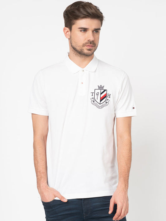 Solid Badge Regular Polo BRIGHT WHITE / L