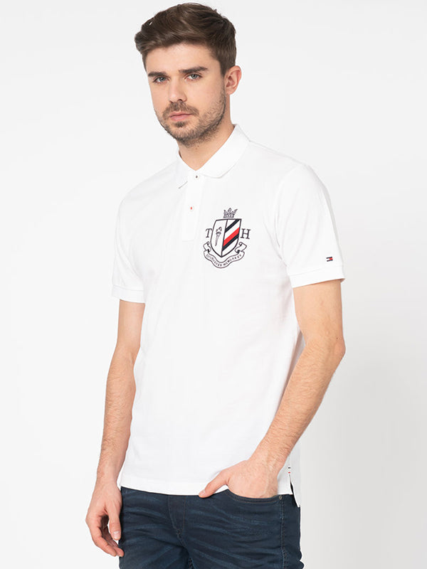 Solid Badge Regular Polo BRIGHT WHITE / L