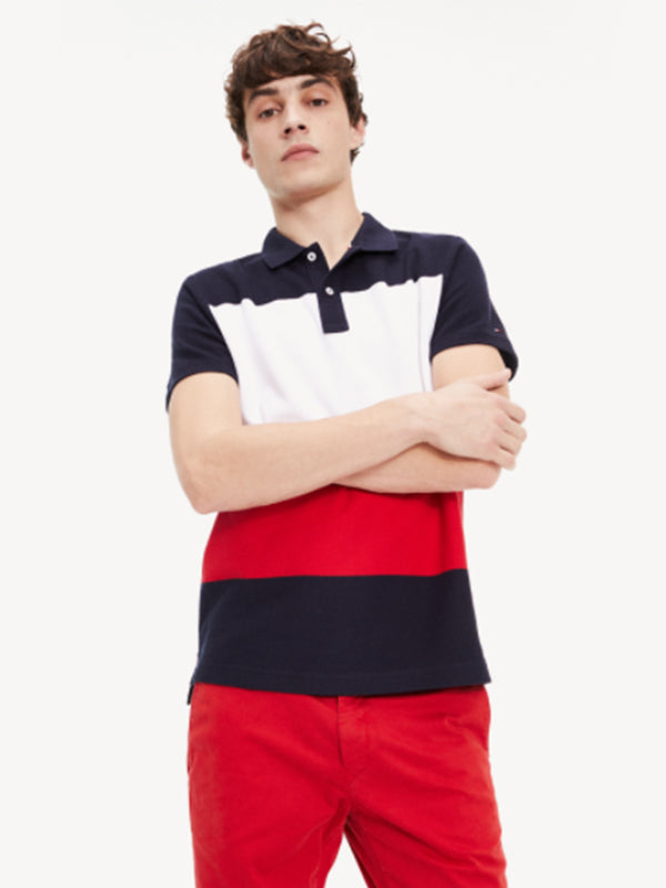 Global Colorblock Slim Polo SKY CAPTAIN / MULTI / L