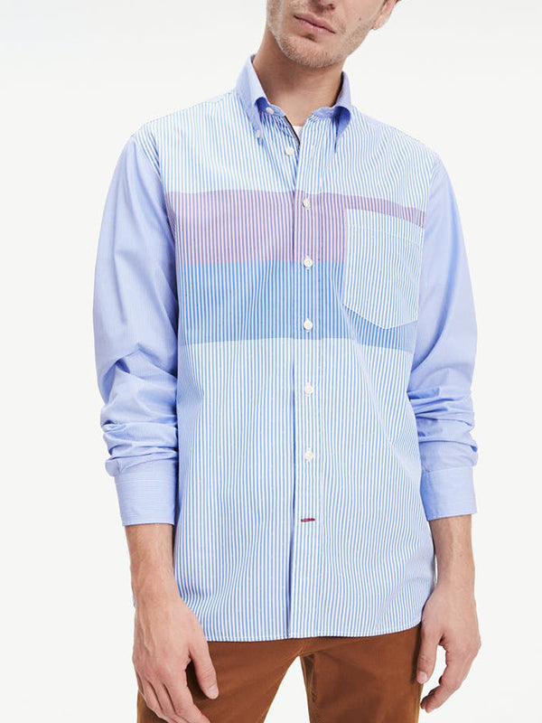 Mixed Stripe Shirt Shirt Blue / Bright White / Multi / L