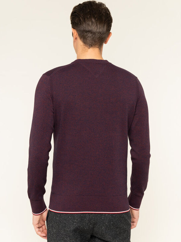 Tipped Mouline Crew Neck Tawny Port / L