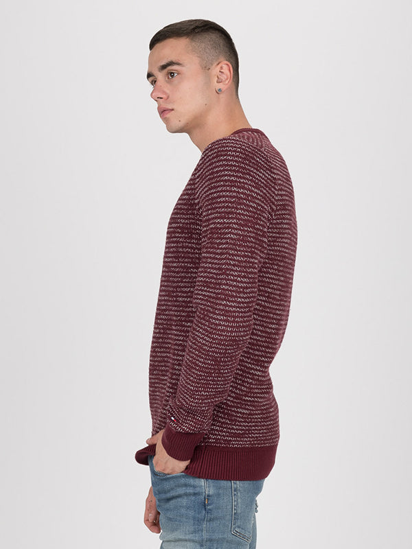 Honeycomb Slub Sweater Tawny Port / L